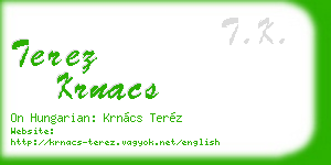 terez krnacs business card