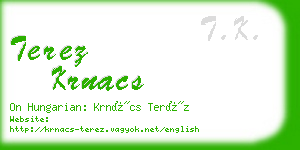 terez krnacs business card